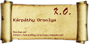 Kárpáthy Orsolya névjegykártya